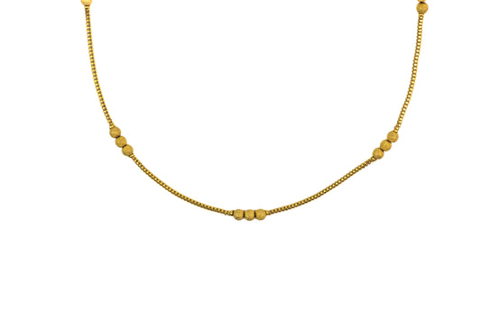20 Inch 22K Gold Laser Cut Designer Beads Chain