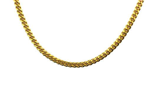 21" 22K Gold Curb Chain
