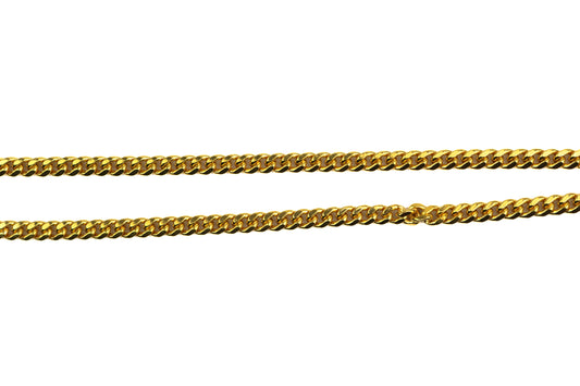 21" 22K Gold Curb Chain