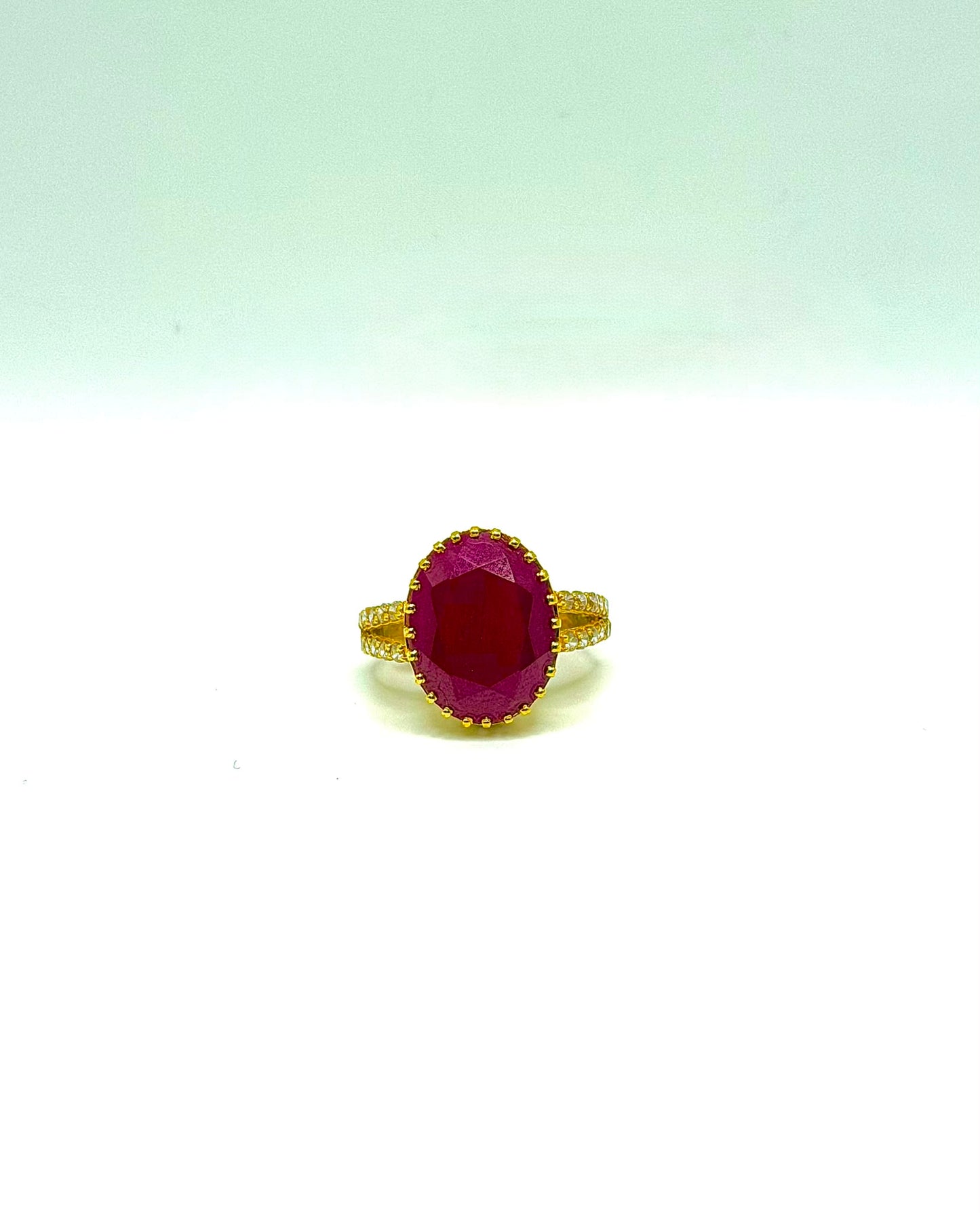 22K Gold Ruby Ring