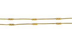 20 Inch 22K Gold Laser Cut Designer Beads Chain