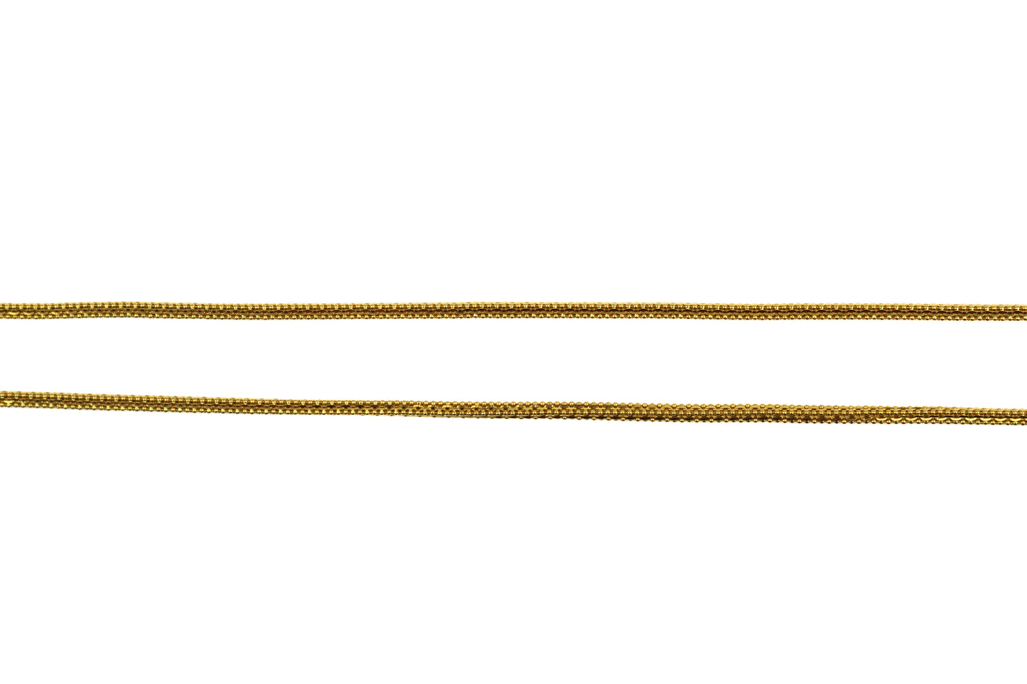 21" 22K Gold Foxtail Chain