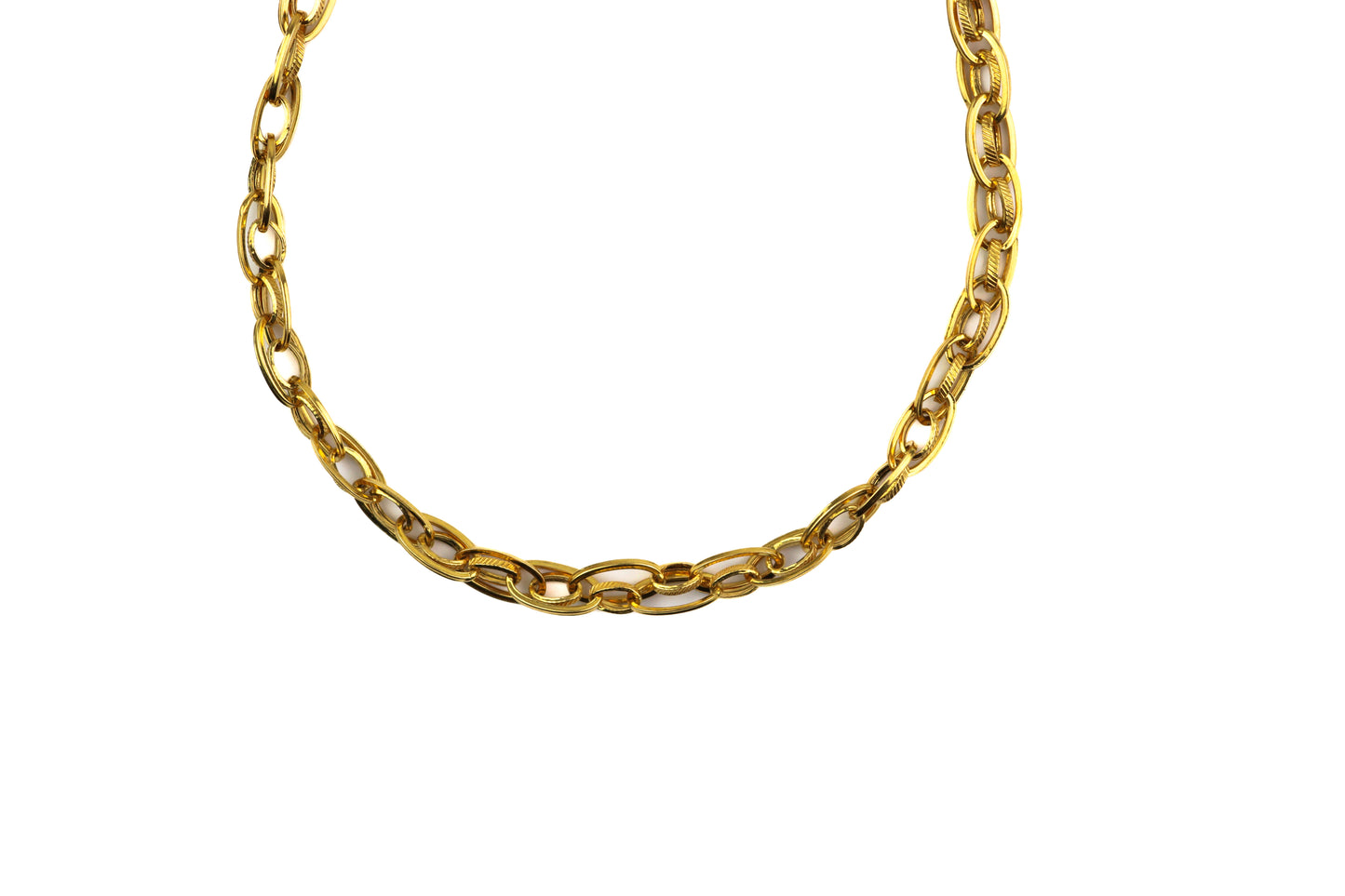 21" 22K Gold Oval Link Chain