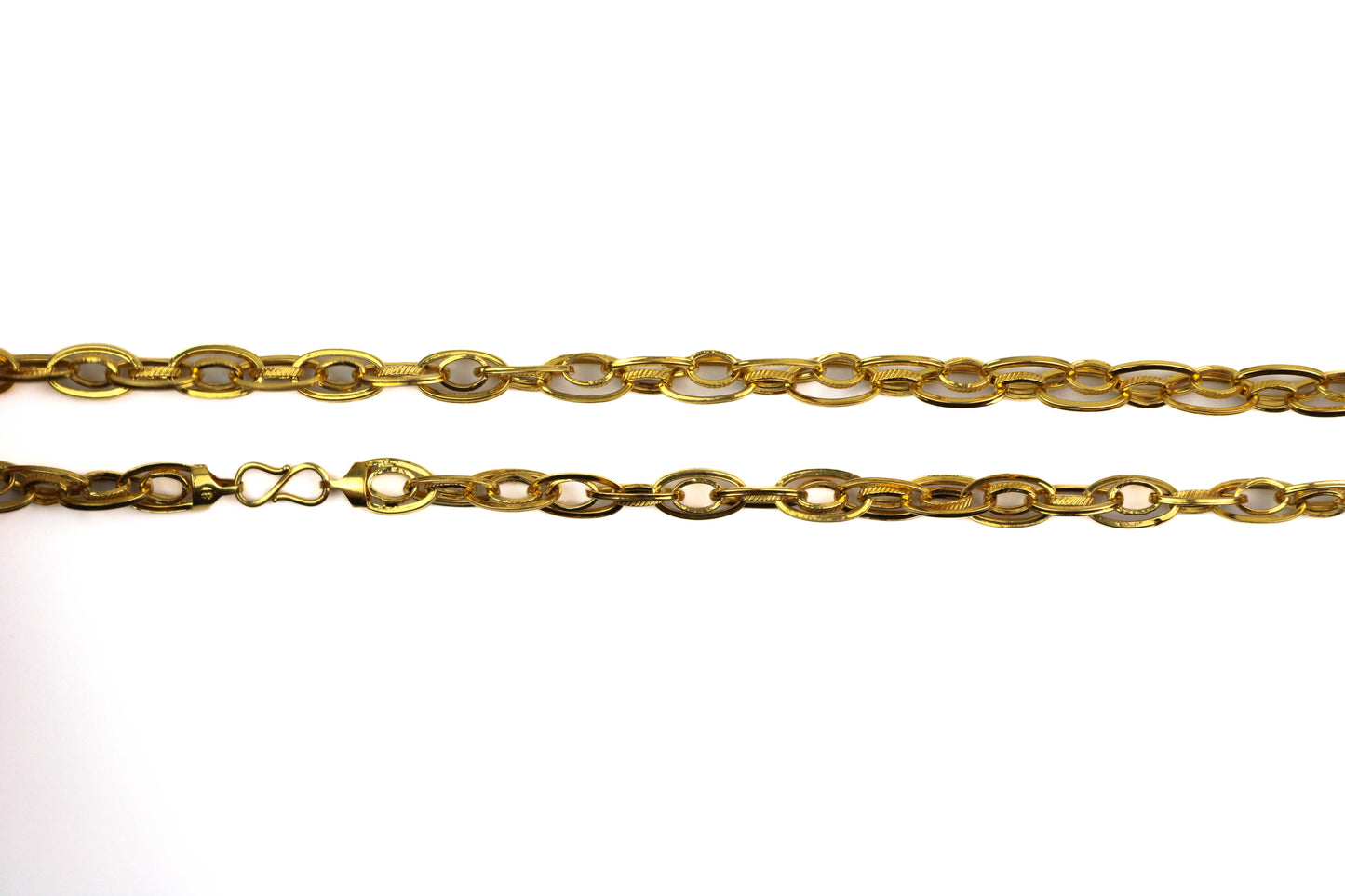 21" 22K Gold Oval Link Chain