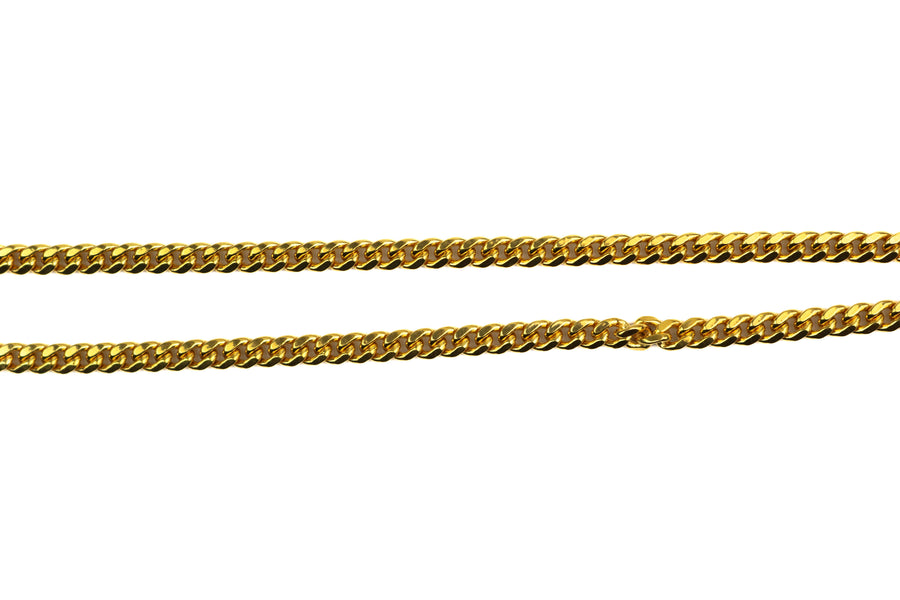 21" 22K Gold Curb Chain