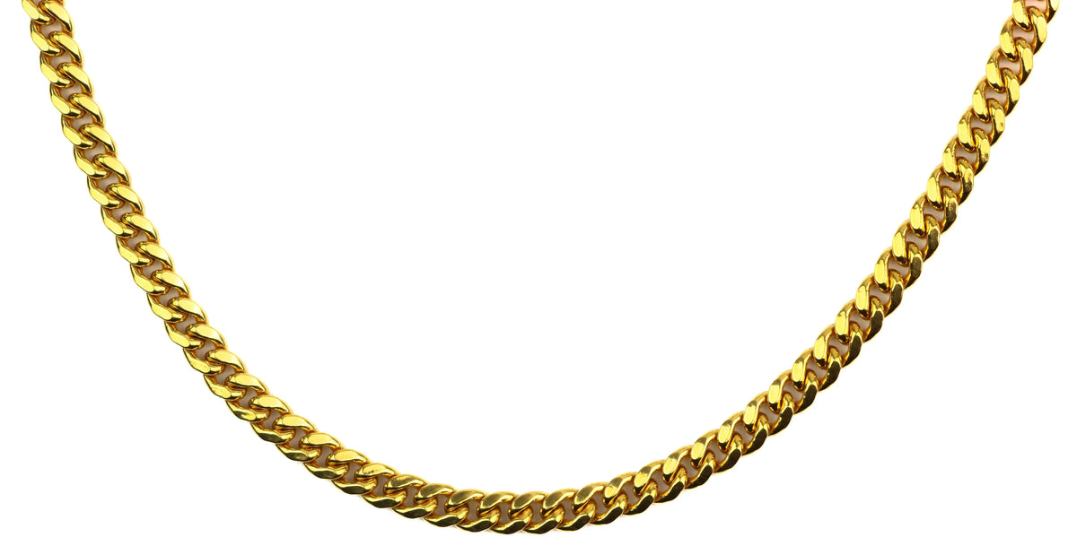 21" 22K Gold Curb Chain