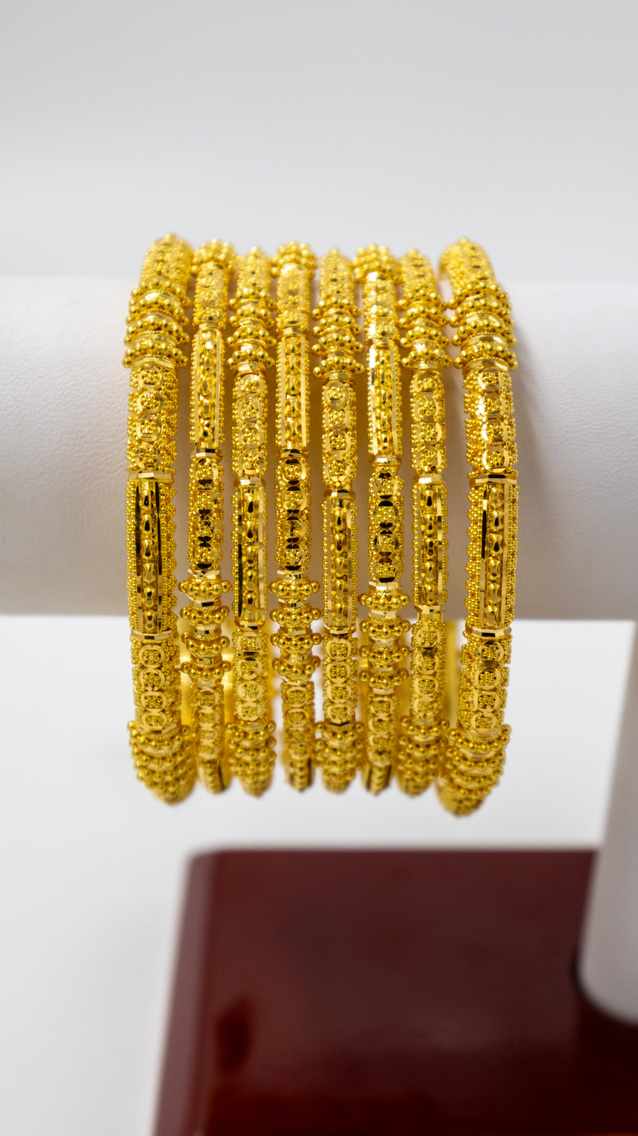 8 Piece 22K Gold Bangle Set for Women – Classic Statement Design