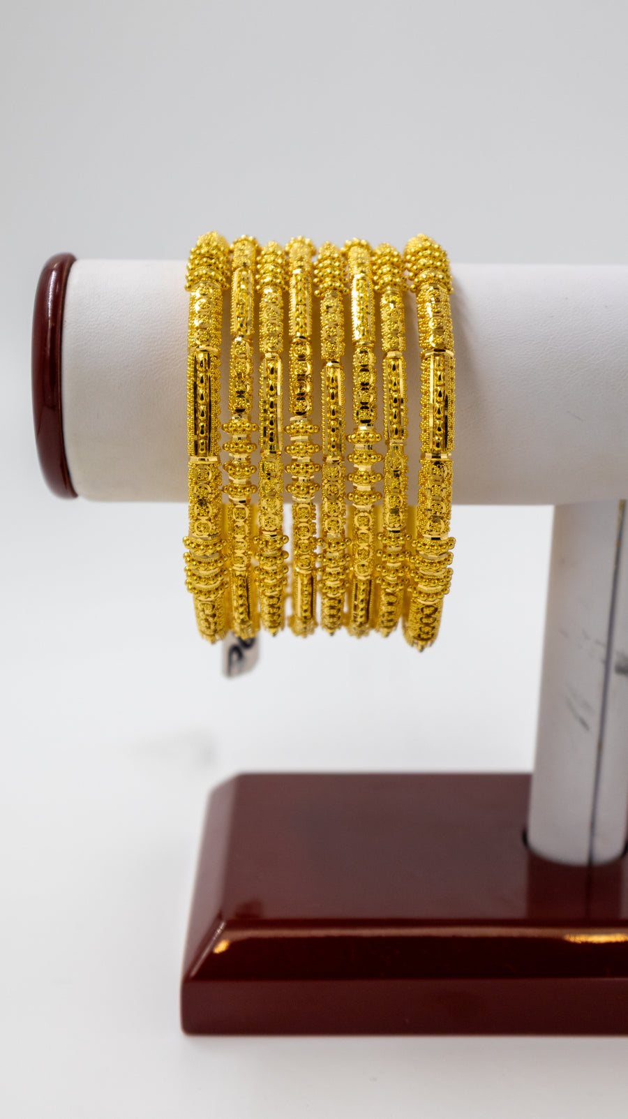 8 Piece 22K Gold Bangle Set for Women – Classic Statement Design