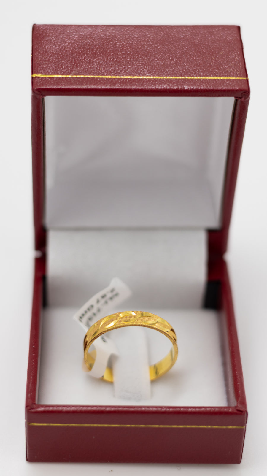 22K Gold Diagonal Pattern Ring
