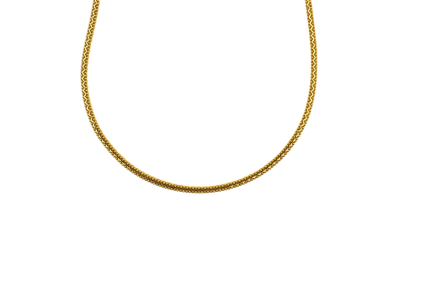 22K-Gold Multi Link Textured Chain