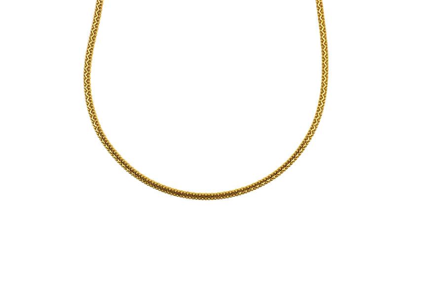 22K-Gold Multi Link Textured Chain