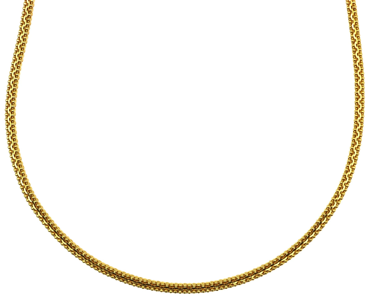 22K-Gold Multi Link Textured Chain