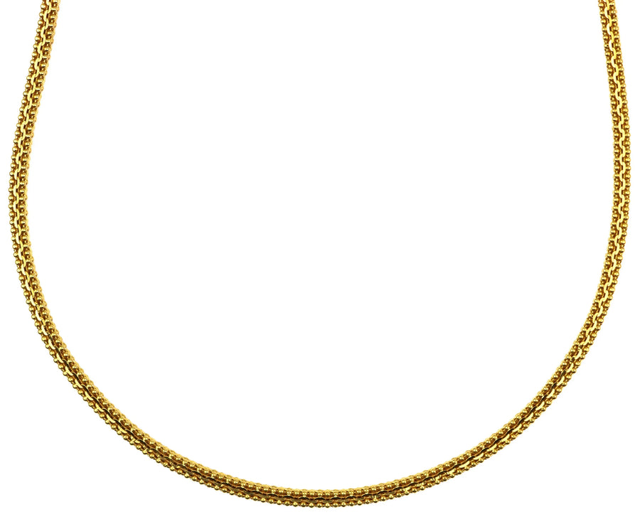 22K-Gold Multi Link Textured Chain