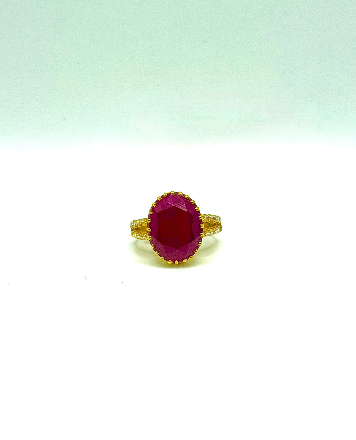 22K Gold Ruby Ring