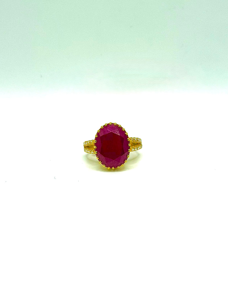 22K Gold Ruby Ring