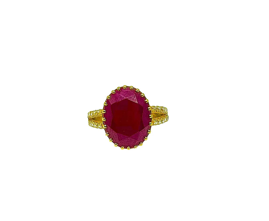 22K Gold Ruby Ring