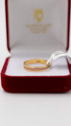 22K Gold Sandblasted Wedding Band
