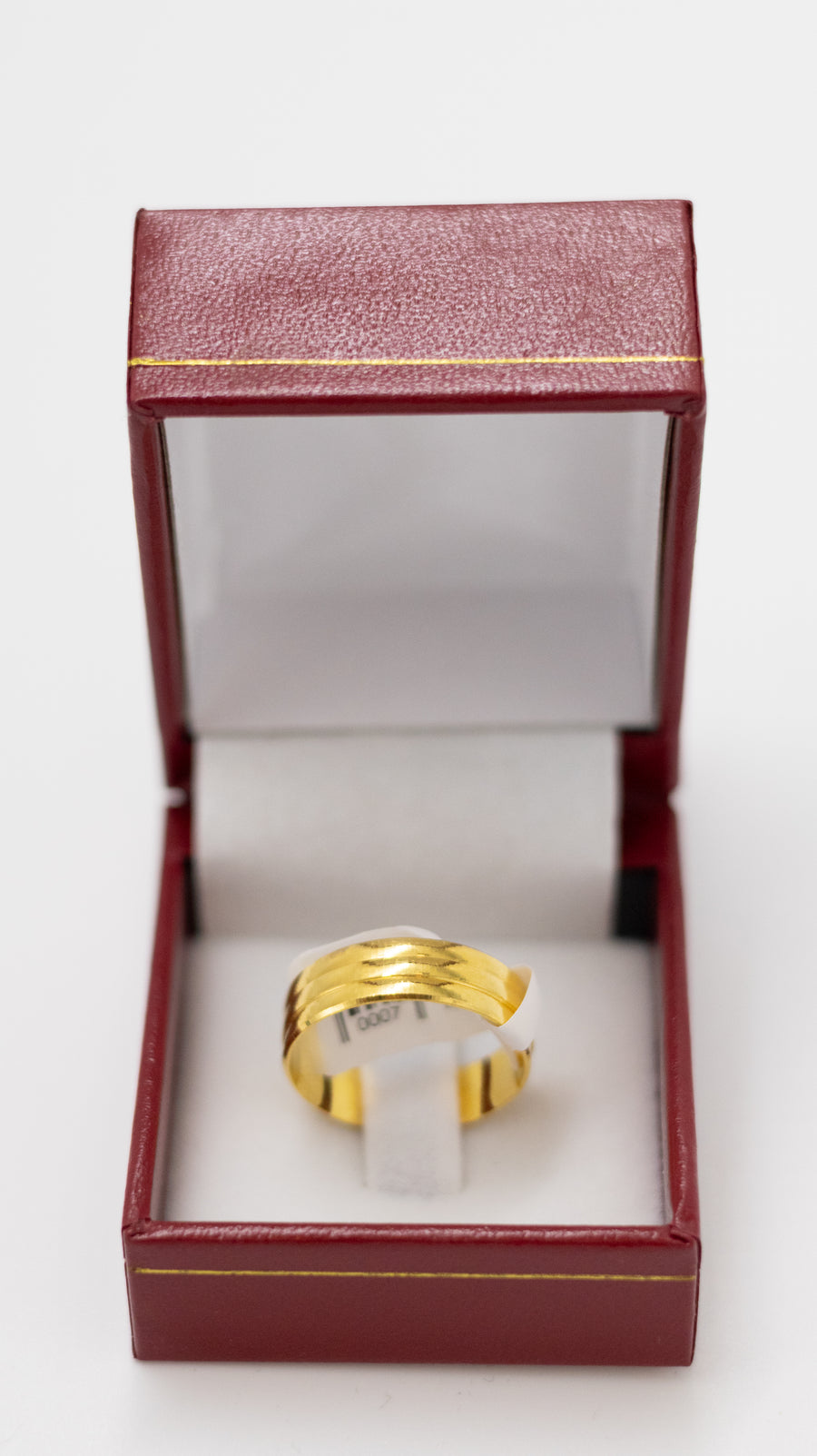 22K Gold Textured Wave Ring
