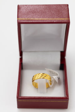 22K Textured Gold Wedding Band
