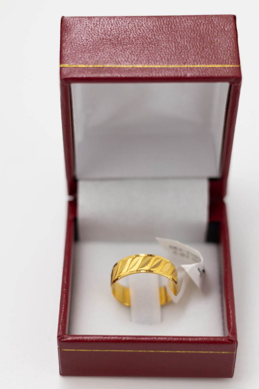22K Textured Gold Wedding Band