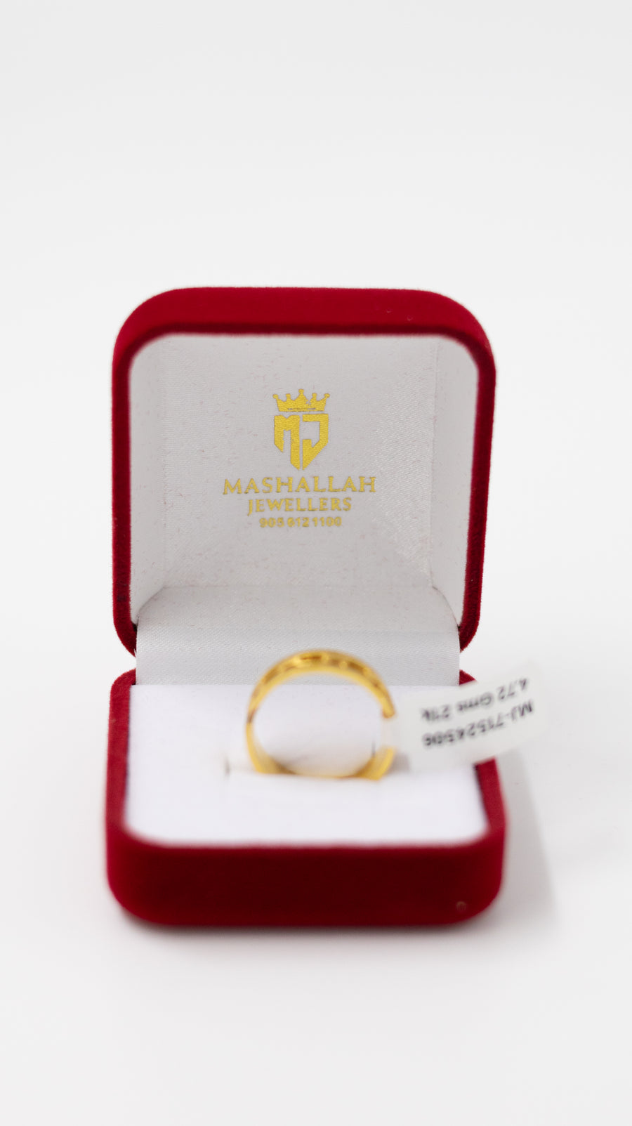 22K-Yellow Gold Chain Link Ring