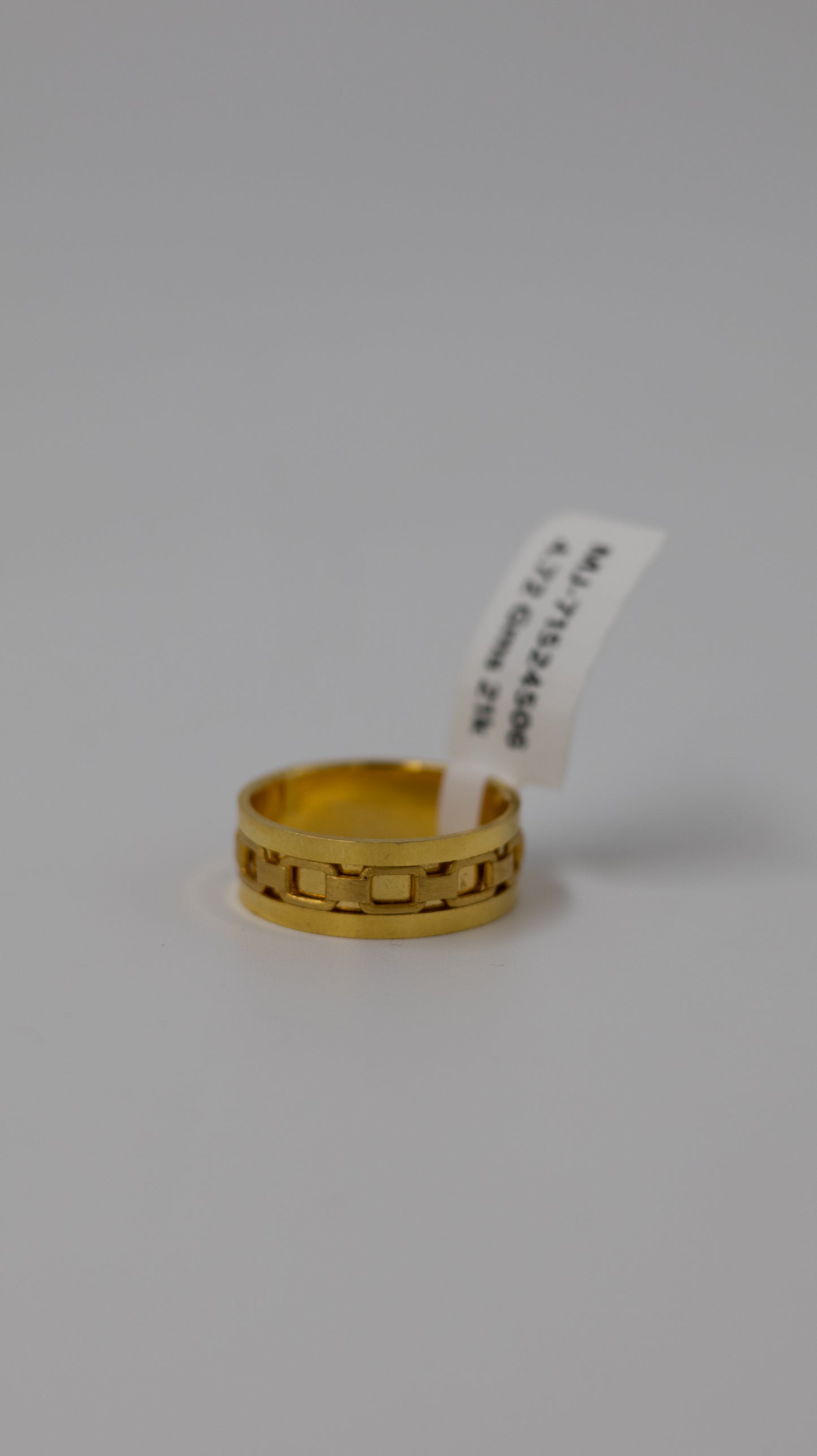 22K-Yellow Gold Chain Link Ring