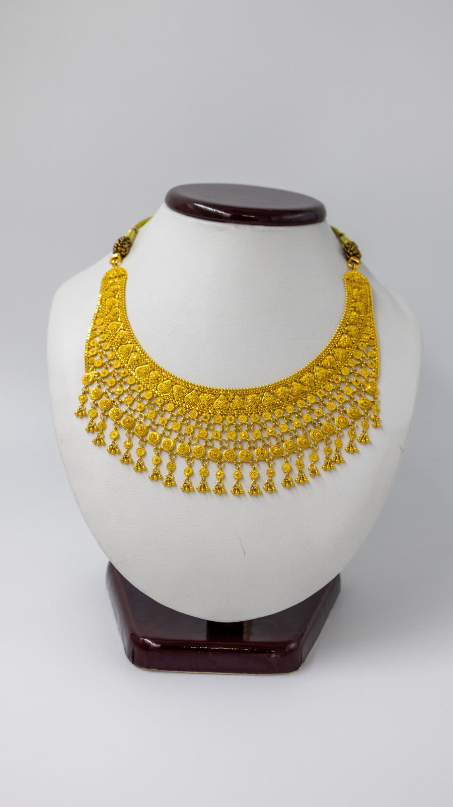 22k Briday style Gold Necklace with Classic Frindges