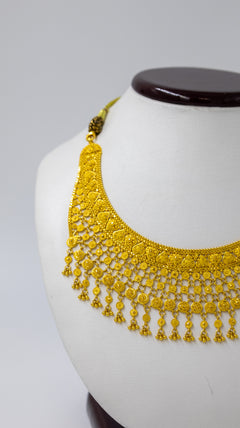 22k Briday style Gold Necklace with Classic Frindges