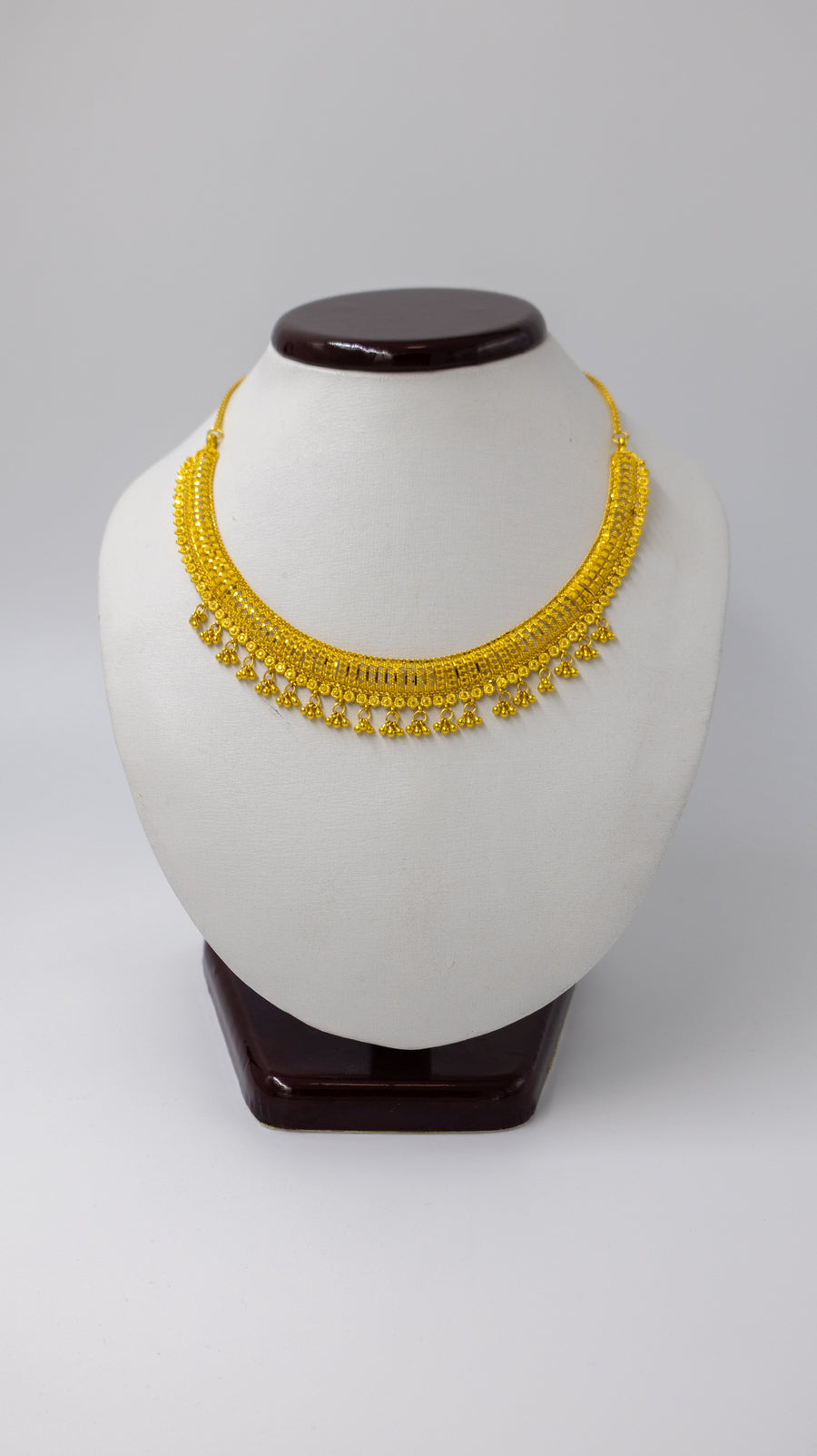 22k Classic Frindge Gold Necklace and Earrings Set