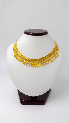 22k Elegant Frindge Gold Necklace Set