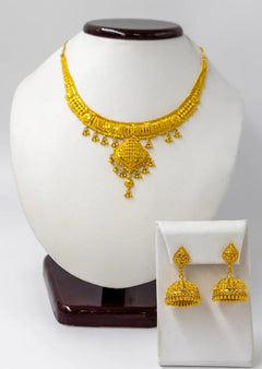 22k Gold Necklace set with classic Jhumka
