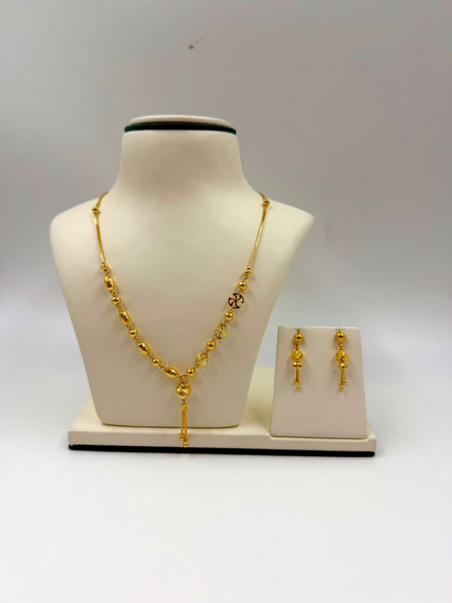 22k Modern Style Fringe Necklace