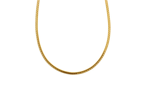 24" 22K Gold Foxtail Chain