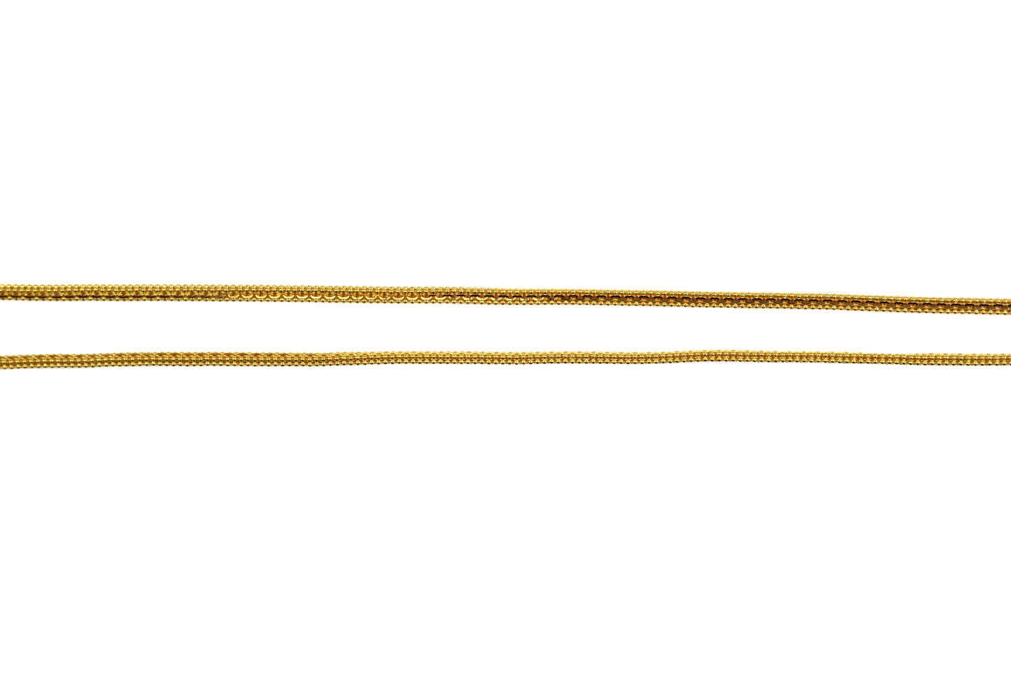 24" 22K Gold Foxtail Chain