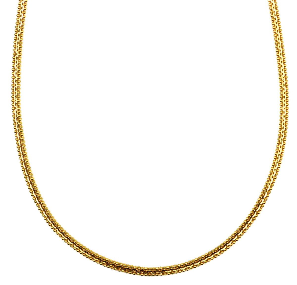 24" 22K Gold Foxtail Chain