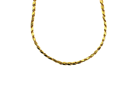 27" 22K Gold Figaro Chain