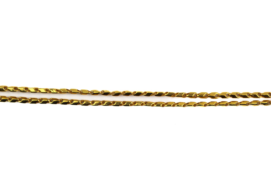 27" 22K Gold Figaro Chain