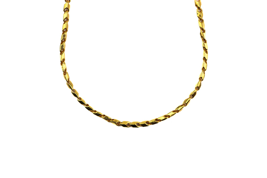 27" 22K Gold Figaro Chain