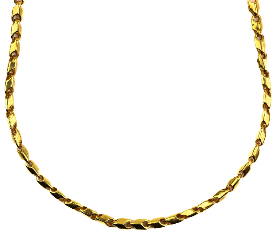 27" 22K Gold Figaro Chain