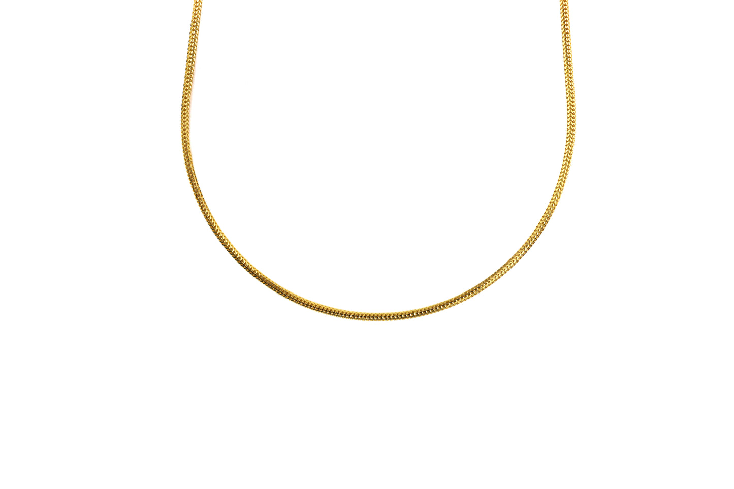 28" 22K Gold Designer Foxtail Chain