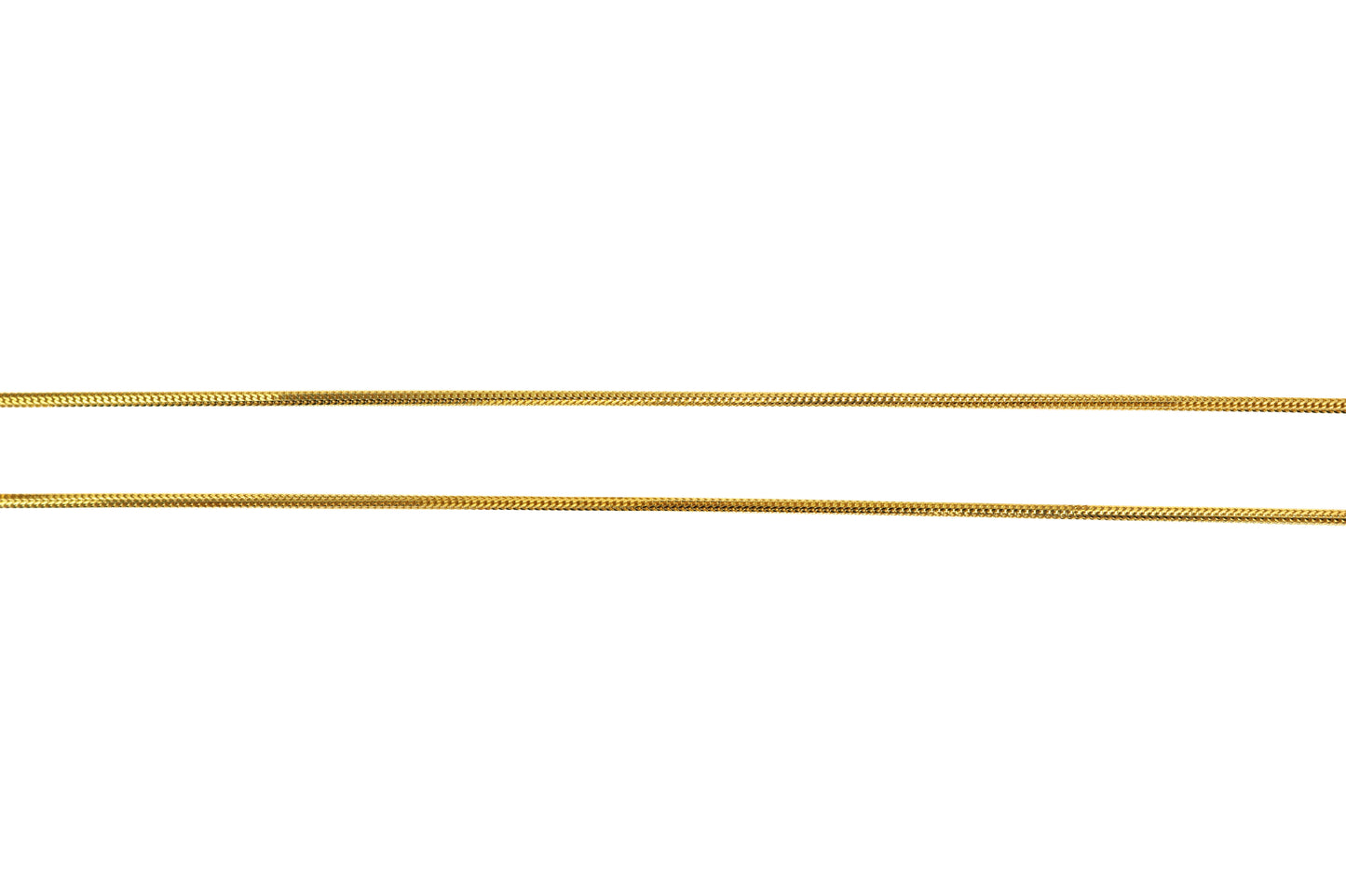 28" 22K Gold Designer Foxtail Chain