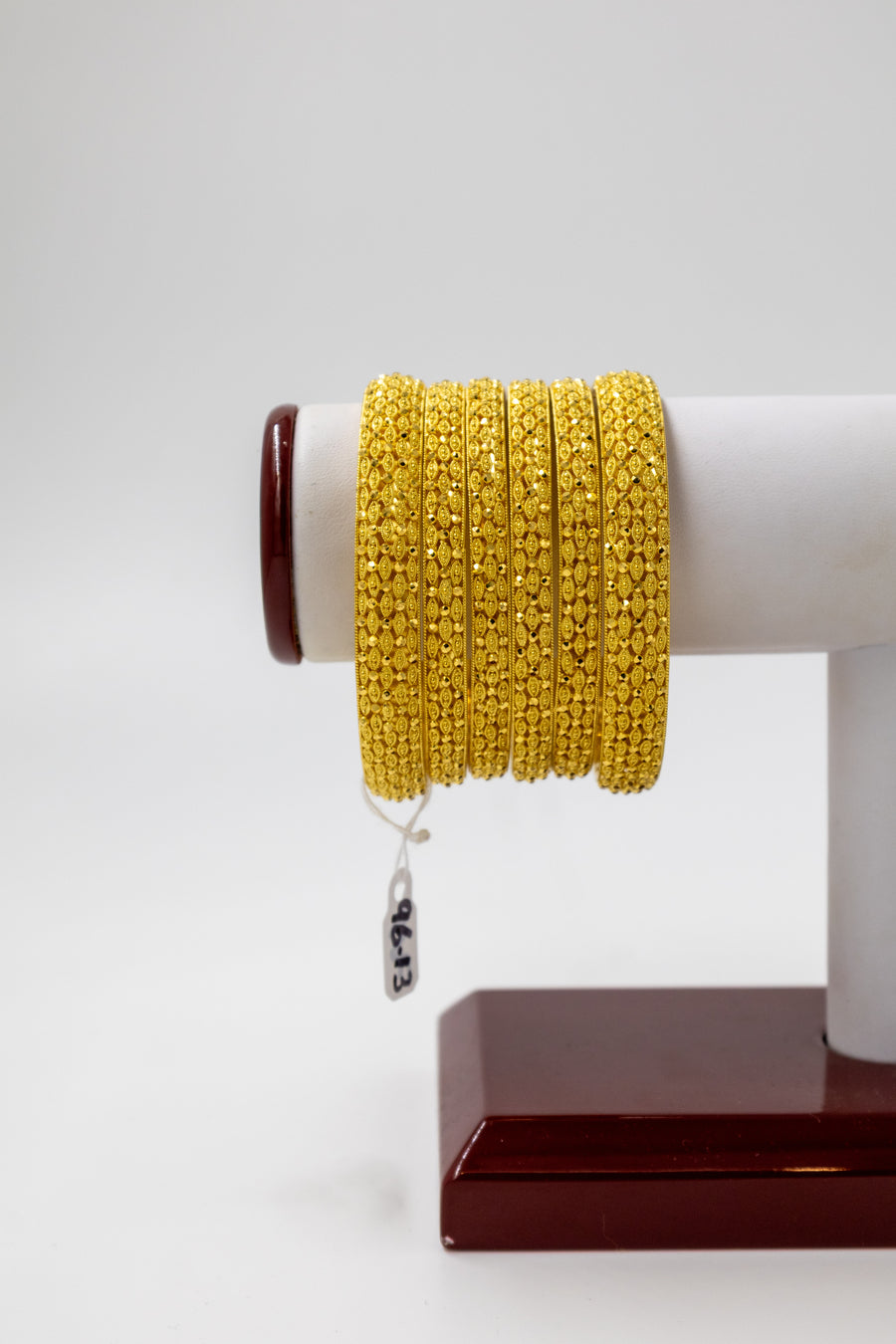 6-Piece-22K-Yellow Gold Intricate Pattern Bangle Set