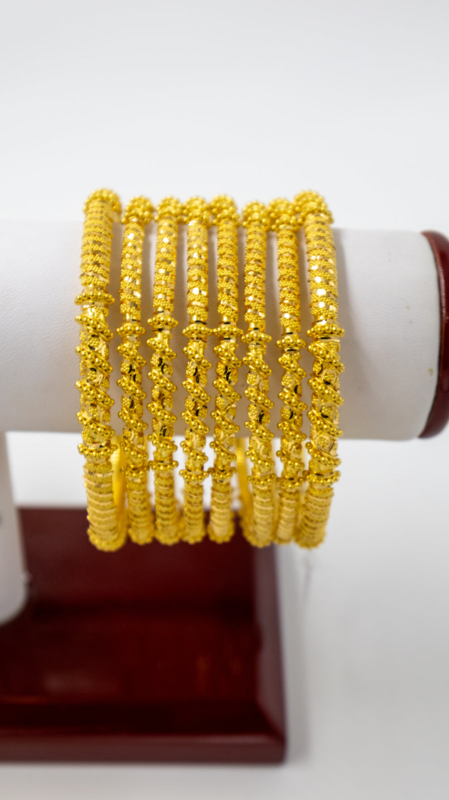 8 pc Gold Bangle Set Twisted Style