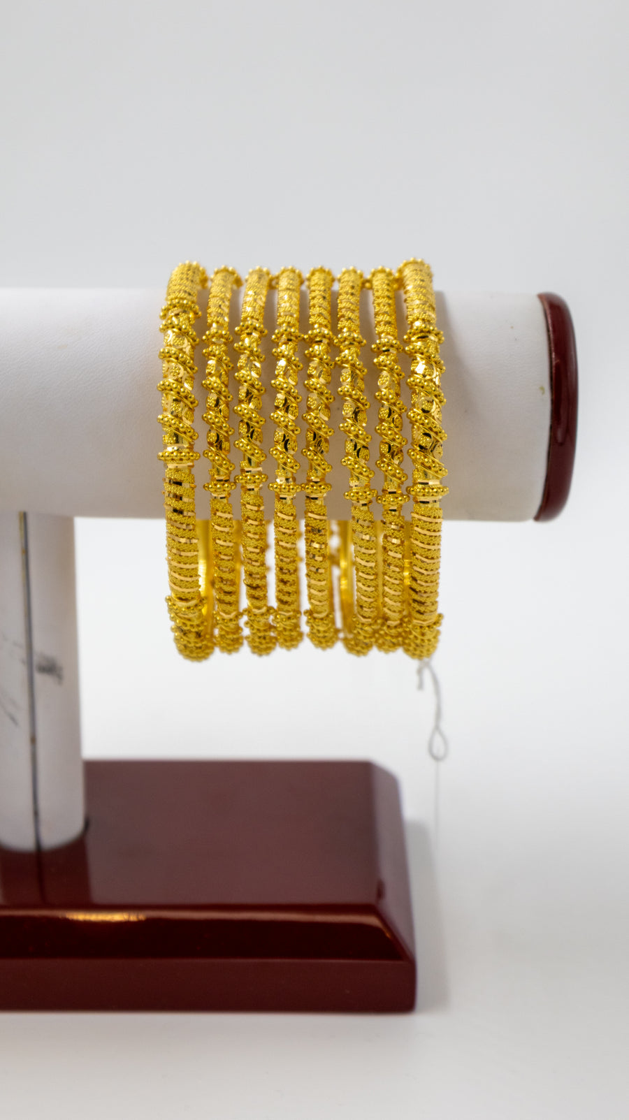 8 pc Gold Bangle Set Twisted Style