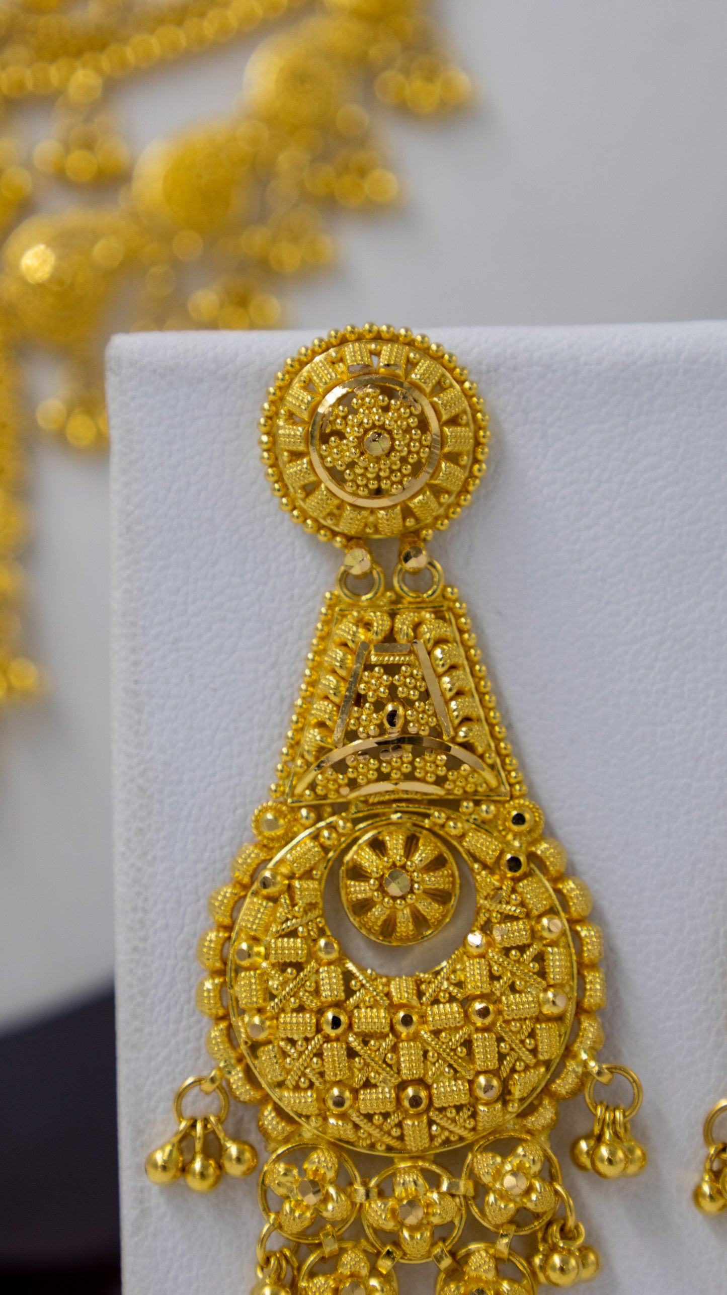 22k Gold Necklace and Earring Set