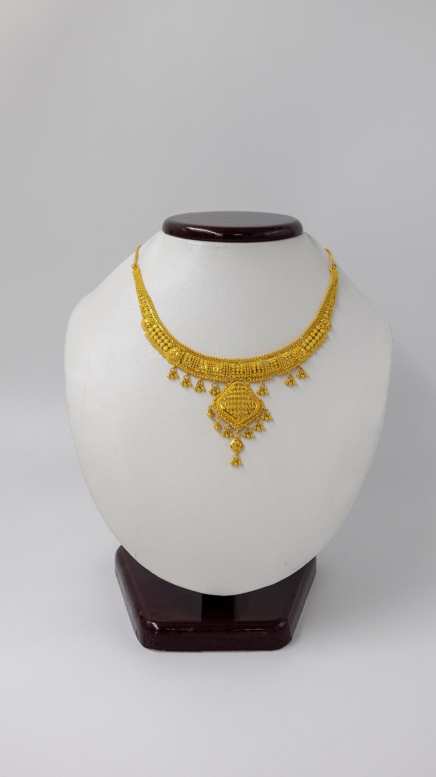 22k Gold Earrings and Necklace Set