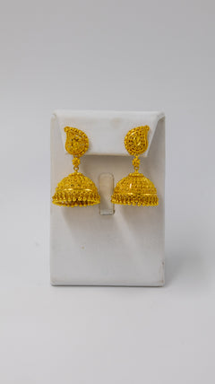 22k Gold Necklace and Earrings Set