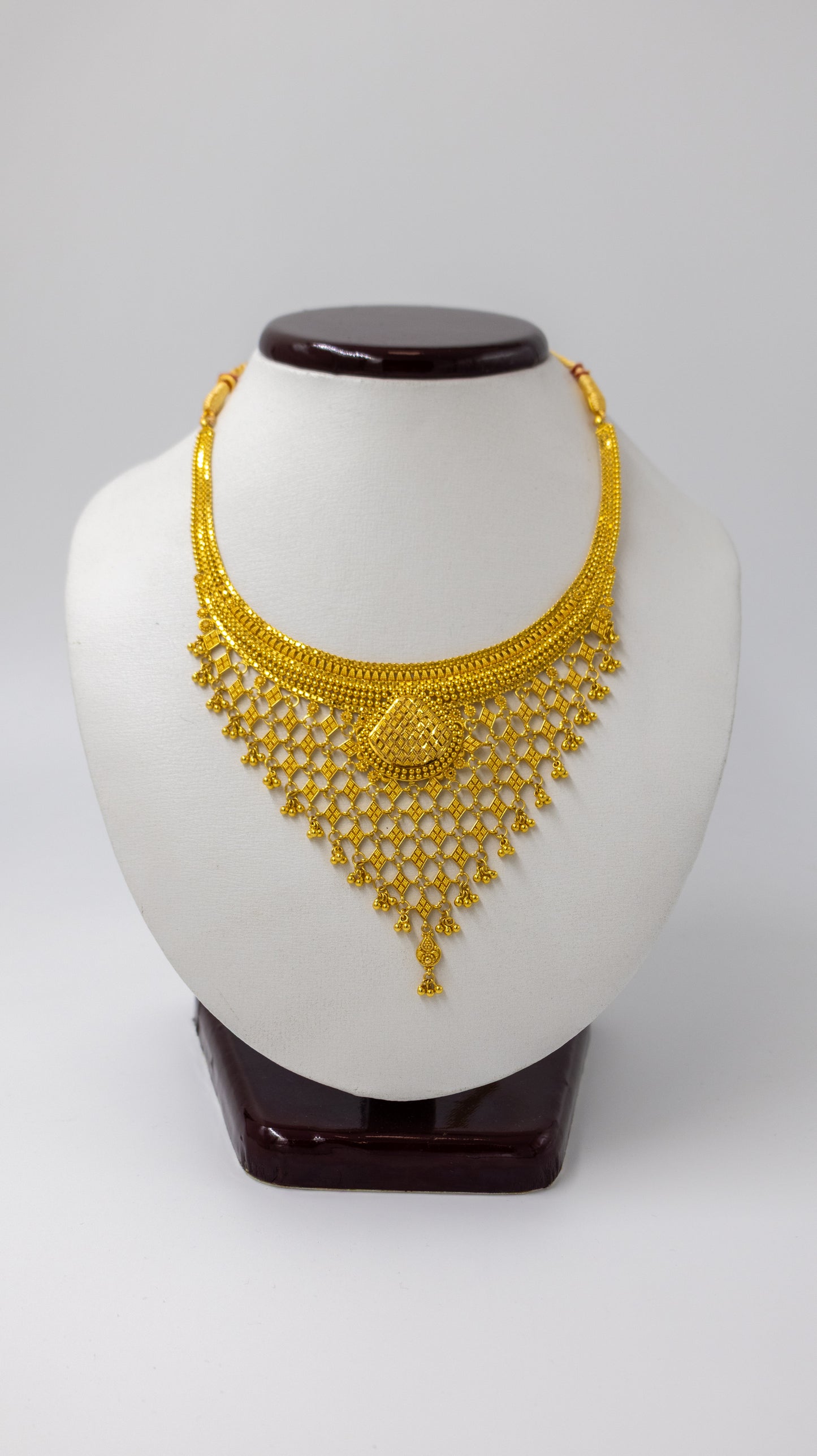 22k Gold Necklace and Earrings Set