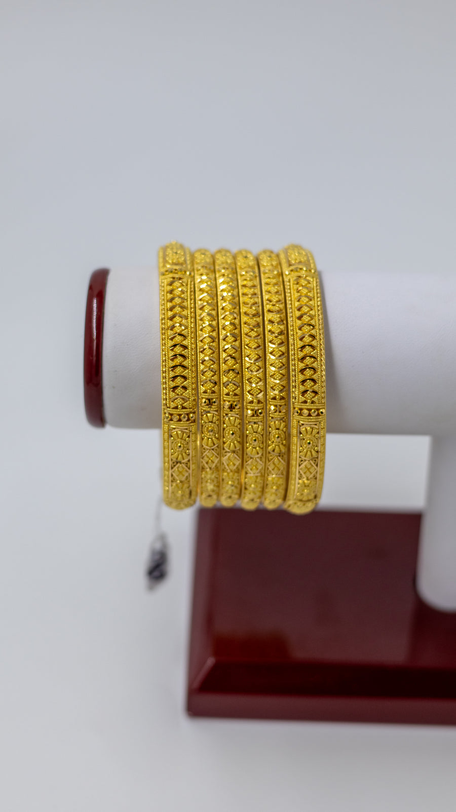 6 Piece 22K Gold Bangle Set for Women