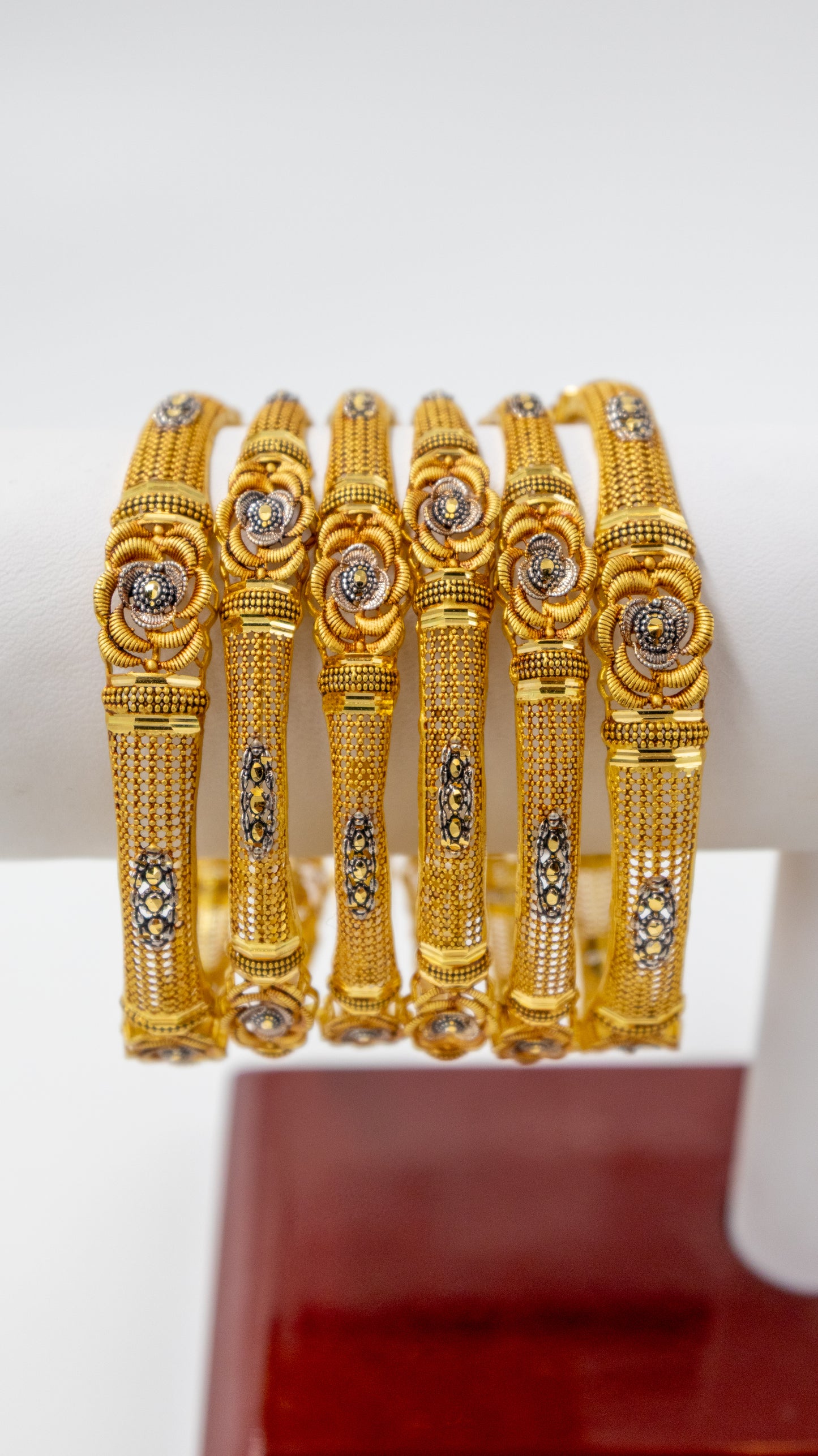 6 pc Gold Bangle Set